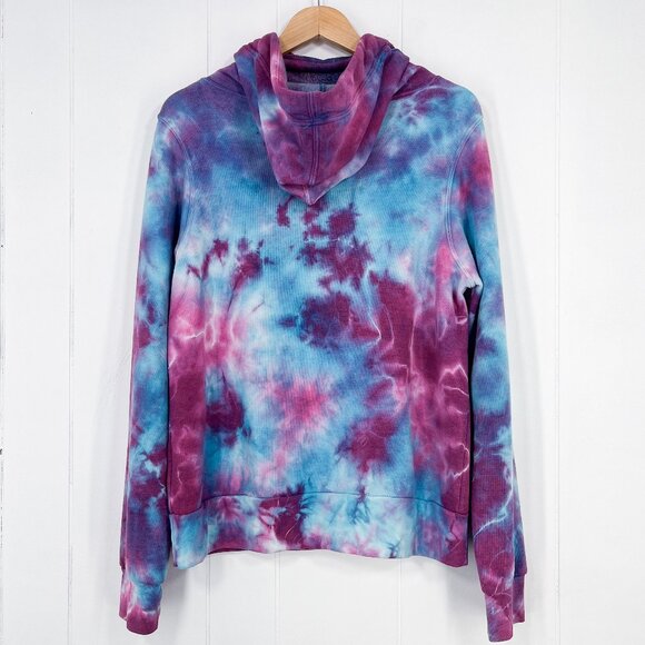 Aviator Nation Ninja Pullover Hoodie Tie Dye Unisex Size Medium Blue Purple - Picture 8 of 16